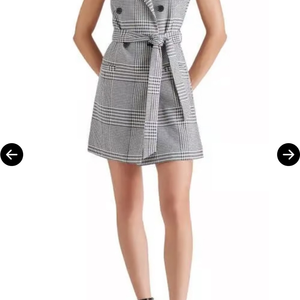 Steve Madden Black and White Checkered Mini Dress
